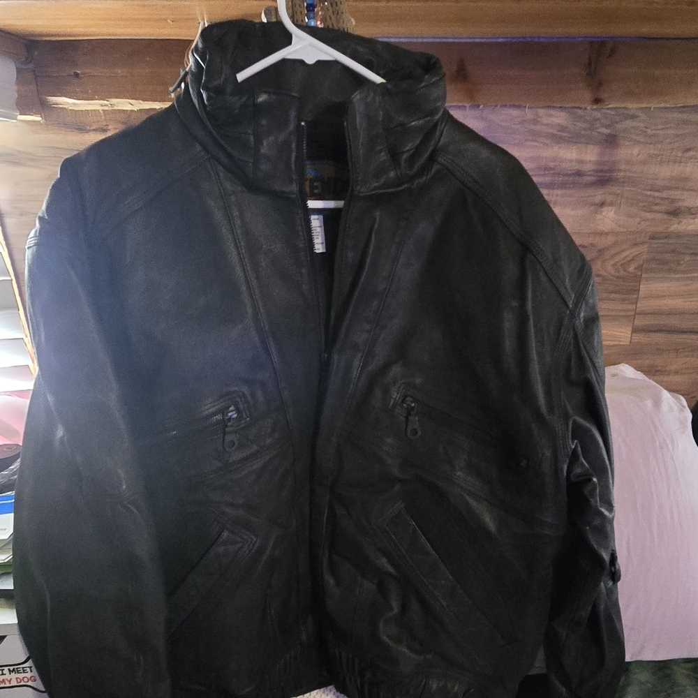 Women's black leather Jacket